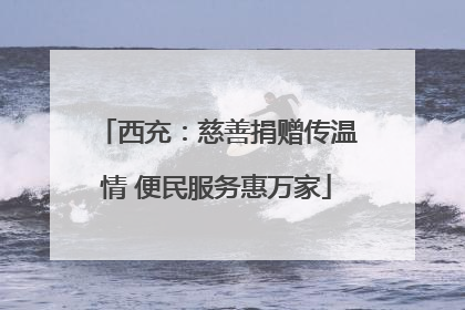 西充：慈善捐赠传温情 便民服务惠万家