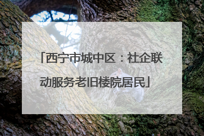 西宁市城中区：社企联动服务老旧楼院居民