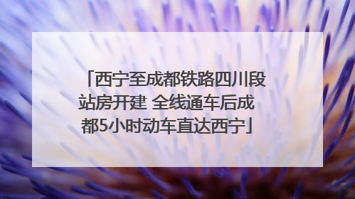 西宁至成都铁路四川段站房开建 全线通车后成都5小时动车直达西宁