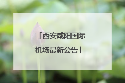 西安咸阳国际机场最新公告