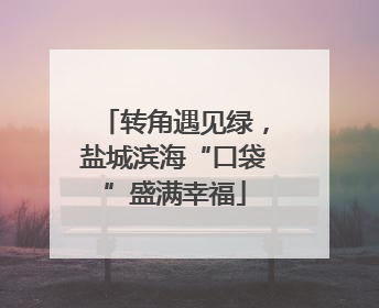 转角遇见绿，盐城滨海“口袋”盛满幸福