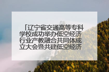 辽宁省交通高等专科学校成功举办低空经济行业产教融合共同体成立大会暨共建低空经济产教融合新生态论坛