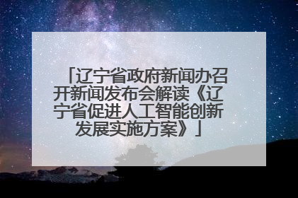 辽宁省政府新闻办召开新闻发布会解读《辽宁省促进人工智能创新发展实施方案》
