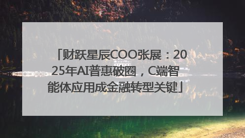 财跃星辰COO张展：2025年AI普惠破圈，C端智能体应用成金融转型关键