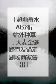 超前蓄水 AI分析 站外种草，大麦全链路宣发锚定剧场商家售出