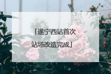 遂宁西站首次站场改造完成