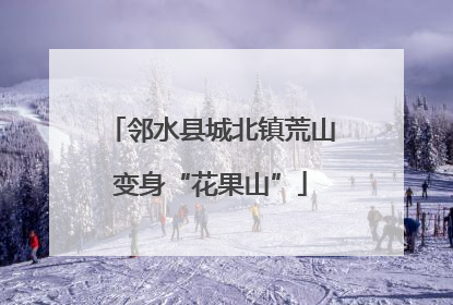 邻水县城北镇荒山变身“花果山”