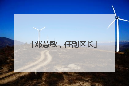 邓慧敏，任副区长
