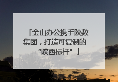 金山办公携手陕数集团，打造可复制的“陕西标杆”