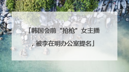 韩国会前“抢枪”女主播，被李在明办公室提名