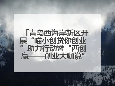 青岛西海岸新区开展“喵小创贷你创业”助力行动暨“西创赢——创业大咖说”主题活动