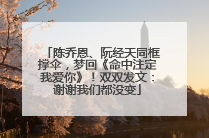 陈乔恩、阮经天同框撑伞，梦回《命中注定我爱你》！双双发文：谢谢我们都没变