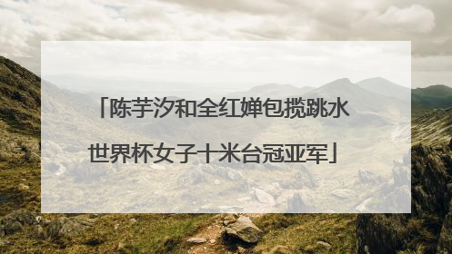 陈芋汐和全红婵包揽跳水世界杯女子十米台冠亚军