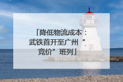 降低物流成本：武铁首开至广州“竞价”班列