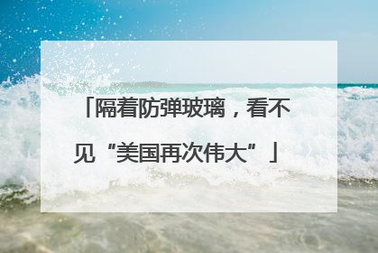 隔着防弹玻璃，看不见“美国再次伟大”