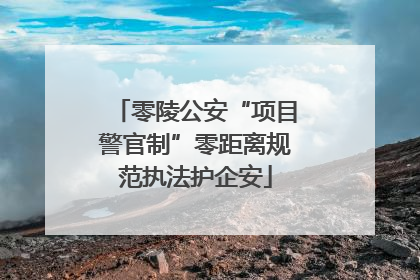 零陵公安“项目警官制”零距离规范执法护企安