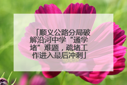 顺义公路分局破解沿河中学“通学堵”难题，疏堵工作进入最后冲刺