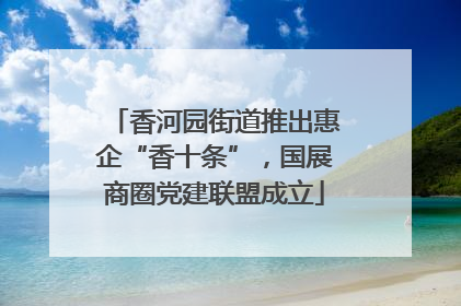 香河园街道推出惠企“香十条”，国展商圈党建联盟成立