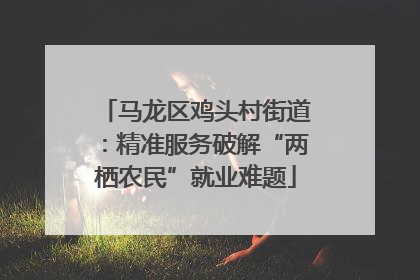 马龙区鸡头村街道：精准服务破解“两栖农民”就业难题
