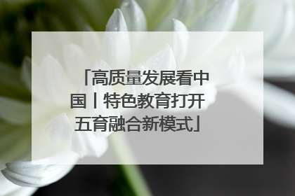 高质量发展看中国丨特色教育打开五育融合新模式