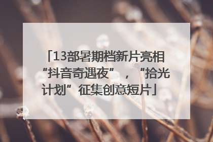 13部暑期档新片亮相“抖音奇遇夜”，“拾光计划”征集创意短片