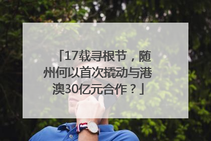 17载寻根节，随州何以首次撬动与港澳30亿元合作？