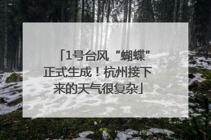 1号台风“蝴蝶”正式生成！杭州接下来的天气很复杂