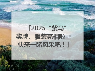 2025“紫马”奖牌、服装亮相啦→快来一睹风采吧！