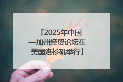 2025年中国—加州经贸论坛在美国洛杉矶举行