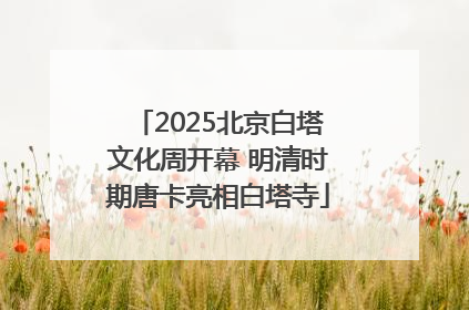 2025北京白塔文化周开幕 明清时期唐卡亮相白塔寺