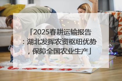 2025春耕运输报告：湖北发挥农资枢纽优势，保障全国农业生产