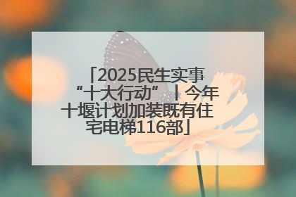 2025民生实事“十大行动”丨今年十堰计划加装既有住宅电梯116部
