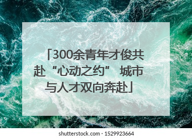 300余青年才俊共赴“心动之约” 城市与人才双向奔赴