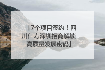 7个项目签约！四川仁寿深圳招商解锁高质量发展密码