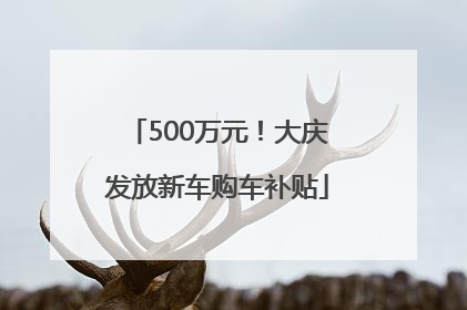 500万元！大庆发放新车购车补贴