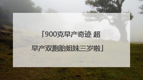 900克早产奇迹 超早产双胞胎姐妹三岁啦