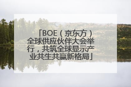 BOE（京东方）全球供应伙伴大会举行，共筑全球显示产业共生共赢新格局