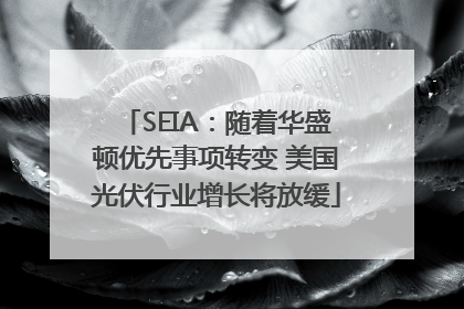 SEIA：随着华盛顿优先事项转变 美国光伏行业增长将放缓
